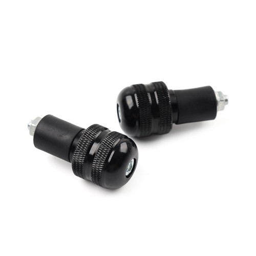 Universal 7/8 Motorrad Lenker Griffe Bar End Kappe Stecker Slider Schwarz - Picture 6 of 10