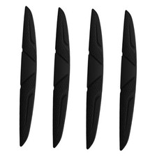 4PCS Car Door Edge Guard Protectors, Car Door Bumper Guards, Anti-Scratch Black