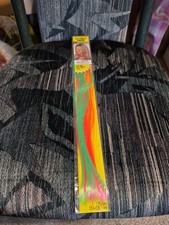 Amscan Hair Extension 15 Inches Black Light Reactive Colors Cosplay Pink Green