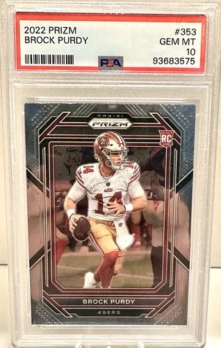 2022 Panini Prizm Brock Purdy #353 Rookie (RC) 49ers PSA 10 Gem Mint