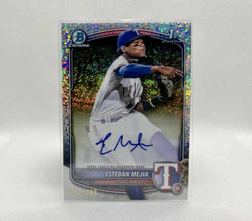 2025 Bowman Chrome Esteban Mejia Prospect Speckle Refractor Auto /299 #CPA-EM