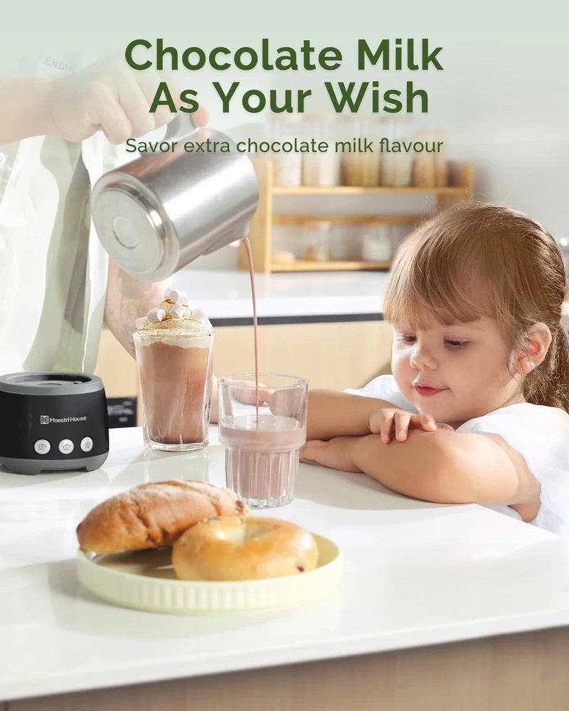 4-in-1 Electric Milk Frother and Steamer with 16.9OZ Capacity, 600W Smart Touch Control for Lattes, Cappuccinos, Hot Chocolate, and More