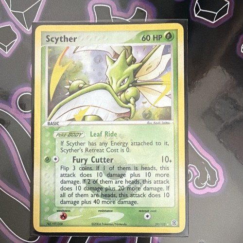 Scyther - 29/112 (Rare Regular EX FireRed & LeafGreen 2004 Pokemon TCG)