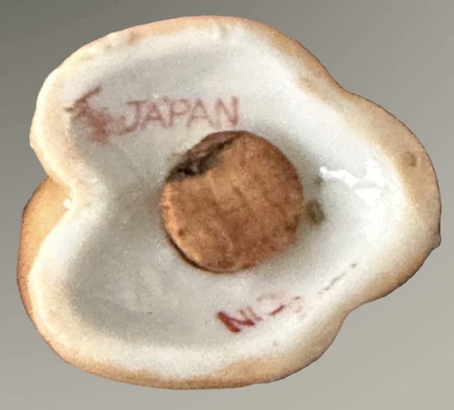 Juego de condimentos de 6 piezas para perros Bonzo años 20 melocotón lustreware pintado a mano en JAPÓN - Imagen 18 de 20