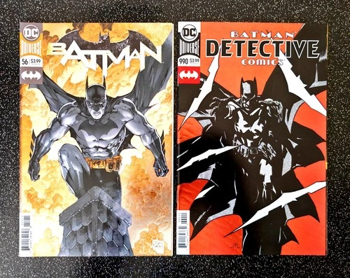 DC Mixed Bundle Batman #56 + Detective #990 Embossed Foil Cover Set Job Lot