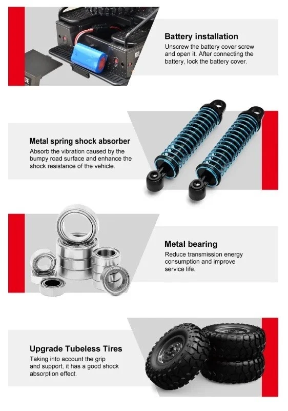 RC 1/12 HUMMER Humvee H1 Pick Up 2-Speed 4X4 4WD *RTR* - Image 3 of 4