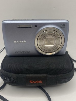 Kodak EasyShare M552 Light Blue Camera 14MP Digital 5X Zoom + Case