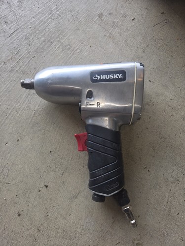 Husky H4430 Pistol Grip Air Impact Wrench 1/2" 90 PSI Metal Silver Black