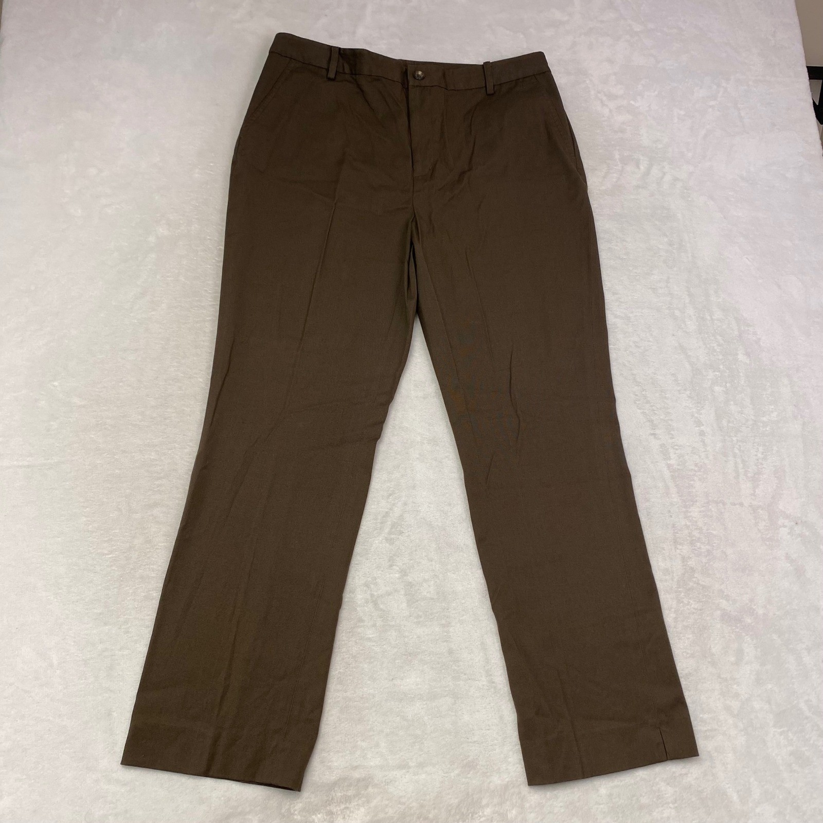 Lauren Ralph Lauren Classic Fit Sepia Olive Stretch Dress Pants Size 12 NWT