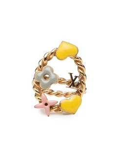 Preloved louis vuitton Floral Charm Ring Women Gold Fashion Rings One Size