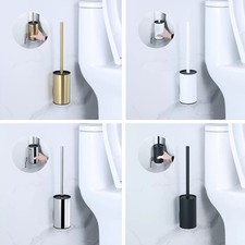 Bathroomo SUS Toilet Brush Clean Holder Set with Wall Mount Screws Included