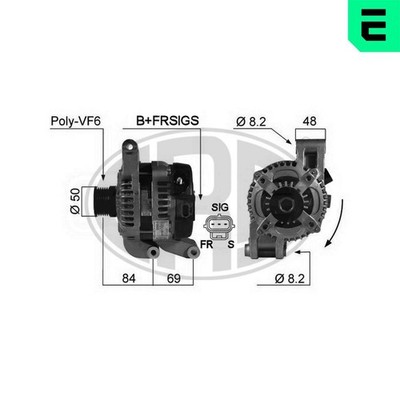 Lichtmaschine Generator Lima ERA 210328A für FOCUS DM2 MAX VOLVO FORD 14V 2 CNG
