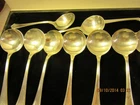 12 Wallace Sterling Silver Soup Spoons