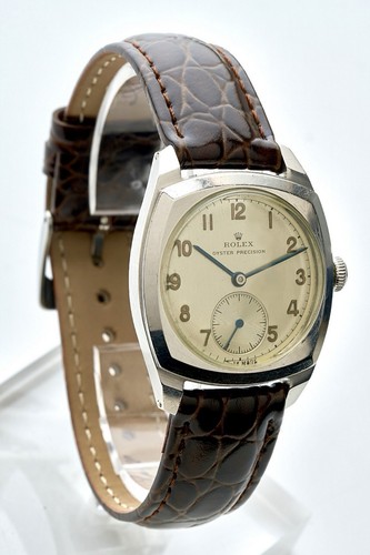 Rolex Oyster Precision ‘1947’ WW2 Era Gents Vintage Cushion Watch 31mm, Superb - Picture 8 of 24