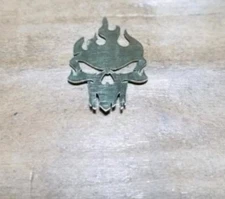 Brass Flaming Skull head Inlay  Muzzleloader Blackpowder Hawken Kentucky musket