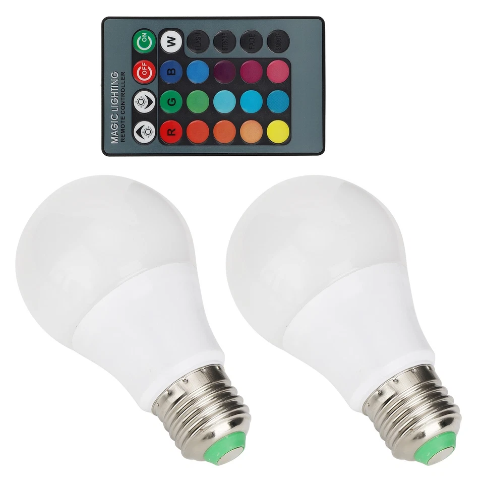 E27 5W RGB LED Color Changing Light Bulb With Remote Control For Home Party - Image 3 of 4