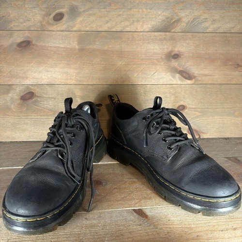 dr martens reeder mens size 10 shoes black leather comfort oxfords sneakers - Picture 3 of 8