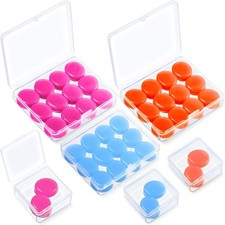 21 Pairs Ear Plugs for Sleeping Reusable Moldable Silicone Earplugs Soft Noise
