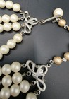 Vintage 4 Strand White Faux Pearl Necklace 10 Inches — photo 5