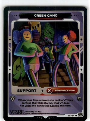 VCard Divine Chaos First Edition   Holo Foil  Support  Green Gang