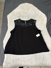 New Catherine’s Black Label Black Top Plus Size 3X Shirt
