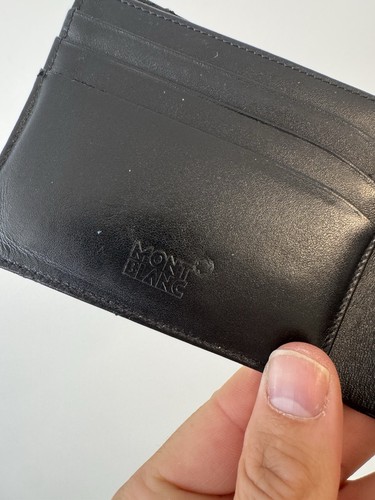 100% GENUINE MONT BLANC Meisterstück 6CC BLACK LEATHER LUXURY Wallet RRP £330 - Picture 13 of 24
