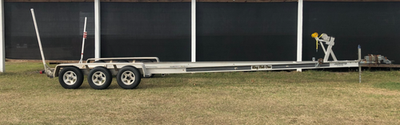 #ad USED LOADMASTER 28#x27; 29#x27; 30#x27; 31#x27; Aluminum TRIPLE AXLE BOAT TRAILER w BRAKES $6900.00