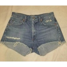 New Citizens Of Humanity Shorts  Womens 27 Blue Frayed Hem Danielle Cut Off NWOT