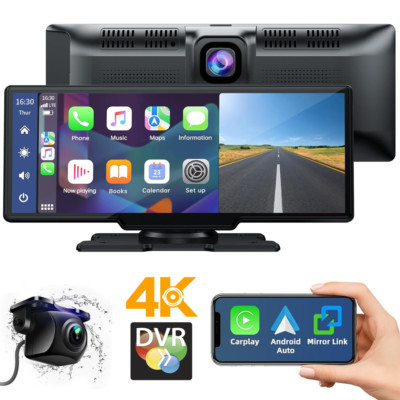 10.26'' Portable Touch Screen Wireless Apple Carplay Car Stereo Android Auto MP5