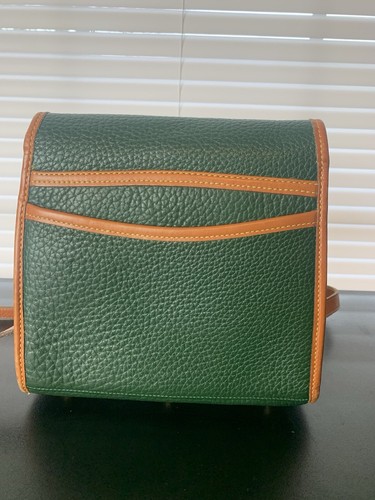 Vintage Green Dooney & Bourke Leather Equestrian Crossbody Medium Essex Purse - Picture 11 of 19