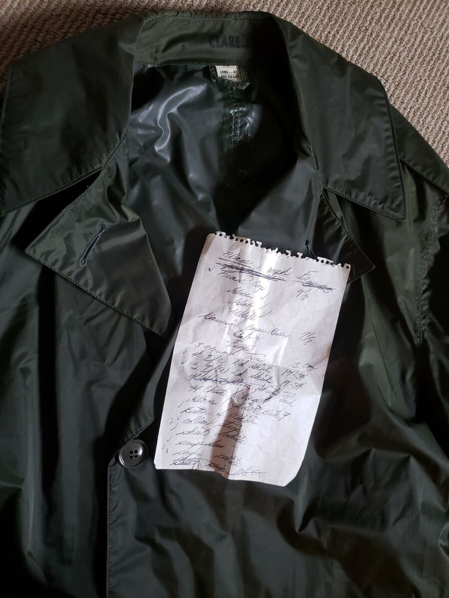 Vintage US Army Raincoat Nylon Rubber 1967 Sz 42 Long Vintage US Army Raincoat Nylon Rubber 1967 Sz 42 Long
