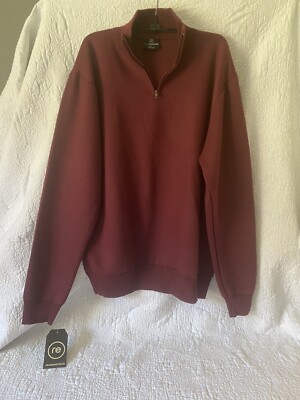RealEssentials mens sweatshirts With  Front Zip & High Neck, Can Be Folded Down