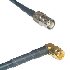 RFC195 BNC FEMALE to SMA MALE ANGLE Coax RF Cable USA-Ship Lot