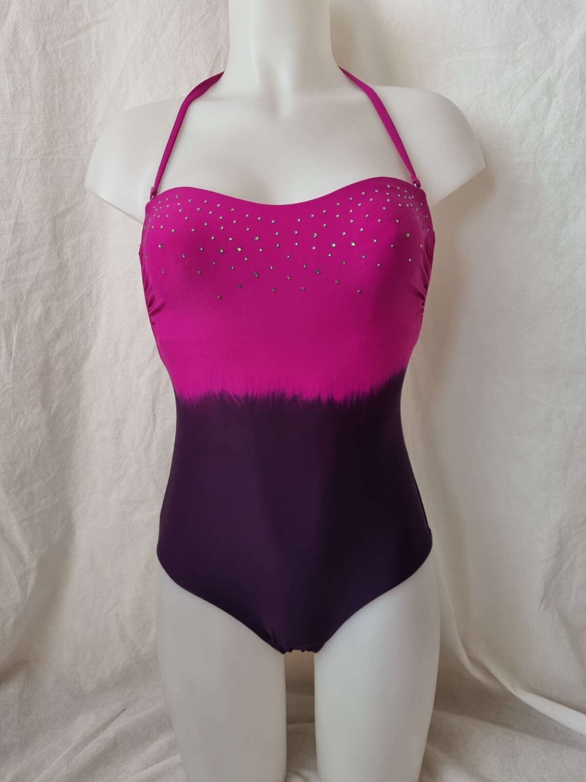purple MARKS AND SPENCER swimming bathing costume suit size 12
