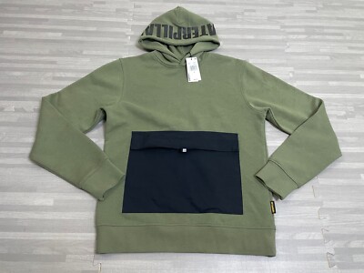 Caterpillar Marshland Olive Green Mens Size Small Hoodie Long Sleeve Fleece $69