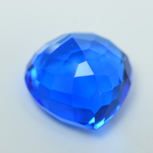 18.50 Ct Lab-Created Pear Ocean Blue Aquamarine Certified Loose Gemstone A++ - Picture 4 of 4
