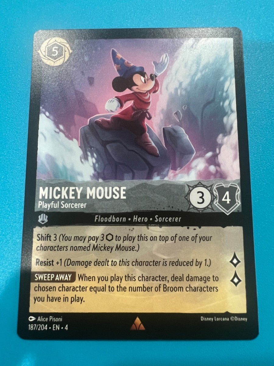 Disney Lorcana Ursula's Return 187/204 Mickey Mouse Sorcerer