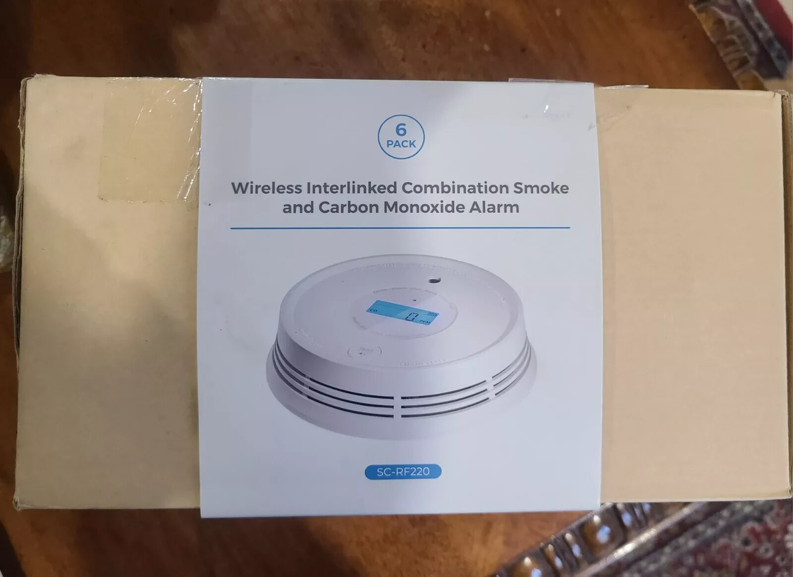 6-PACK AEGISLINK Wireless Interlinked Combination Smoke Carbon Monoxide Alarm