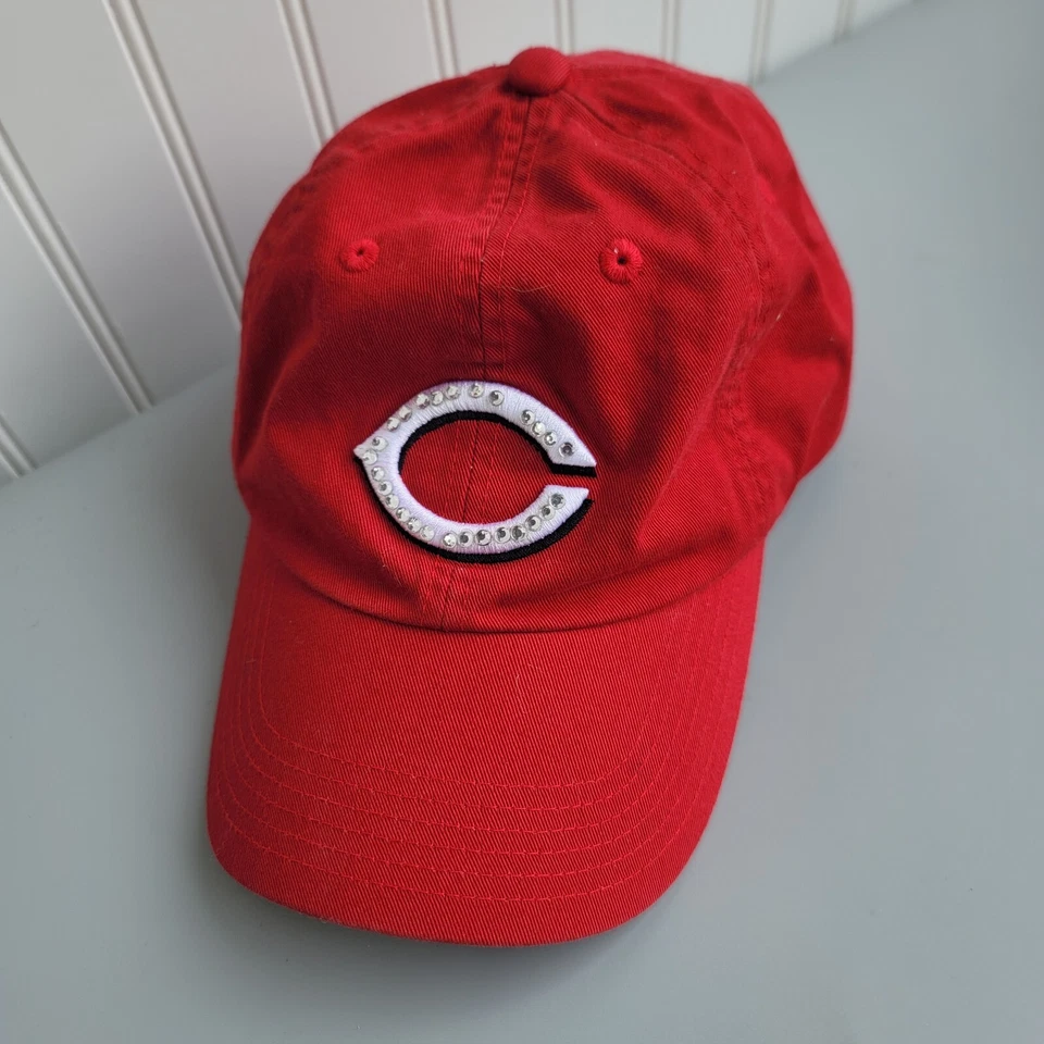 Cincinnati Reds "C" Franchise Twins Enterprise MLB Red Embroidered Cap Cotton OS - Image 2 of 4