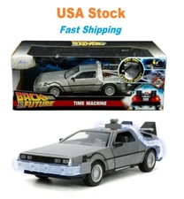 Back to the Future I De Lorean Time Machine w lights Jada Diecast 8.25'' 1:24