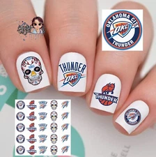 Oklahoma City Thunder NBA Waterslide Nail Decals Set Of 50 Instructions & Bonus