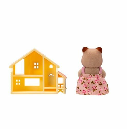 Sylvanian Families serie miniatura CASA GRANDE CON TETTO ROSSO E PROCIONE BAMBINO - Foto 4 di 9