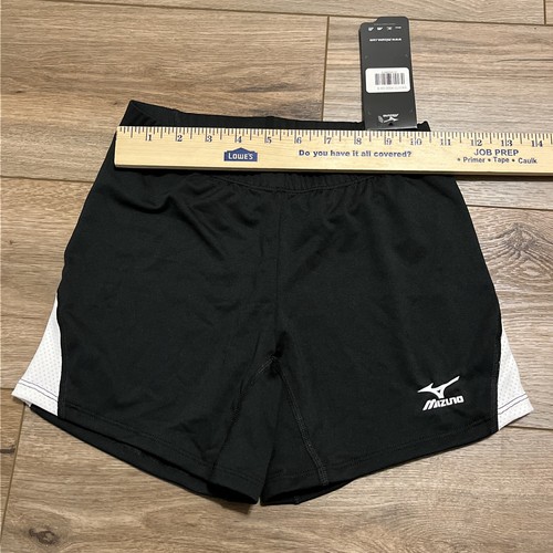 Women's Mizuno Volleyball Shorts SZ Small Black White Mesh Panel Lightweight NWT - Picture 10 of 11