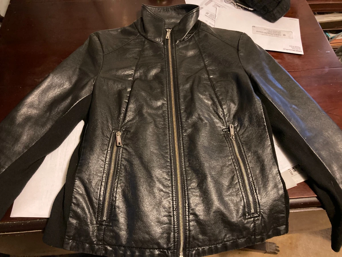 Kenneth cole reaction clearance faux leather jacket womens