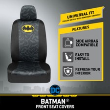 Batman Front Car Seat Covers With Seat Belt Pads Universal Fit Auto Truck Van Su