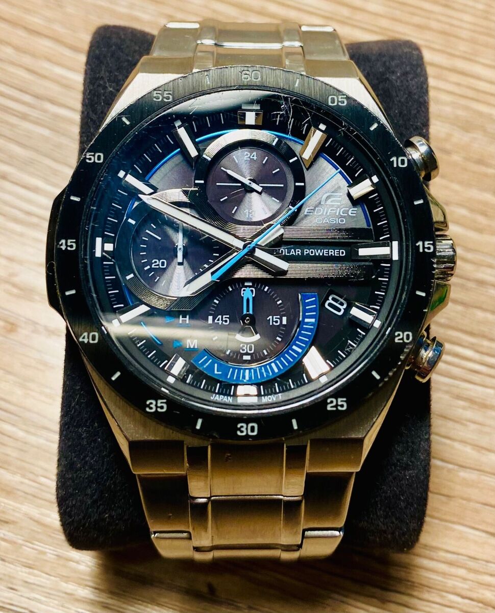 Casio Edifice Eqs-920 Mens Silver Stainless Steel Analog Casio Edifice Eqs-920 Mens Silver Stainless Steel Analog