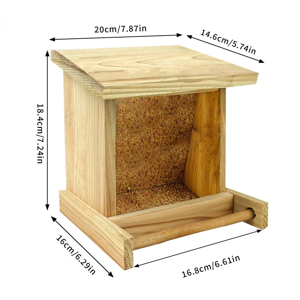 Vogelhaus Aus Holz Für Draußen – Klassisches Design Mit Schindeldach & Sitzstange – Wetterfest
