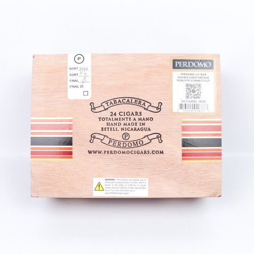 Perdomo Robusto Connecticut Scatola vuota per sigari in legno doppia età 8" x 6" x 3,25" - Foto 9 di 12