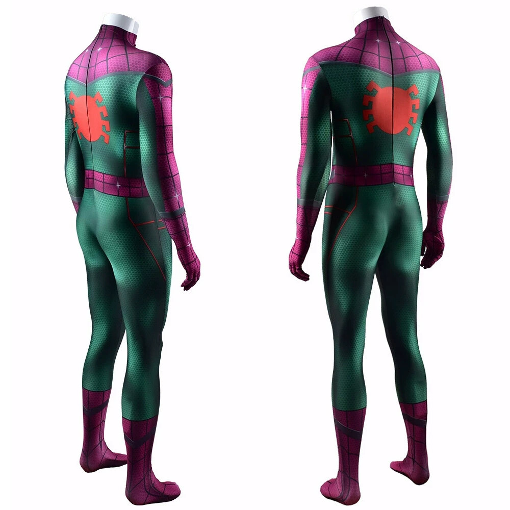 Miles Morales Spiderman Printed Bodysuit Jumpsuit Kids Adult Costume Cosplay image 3