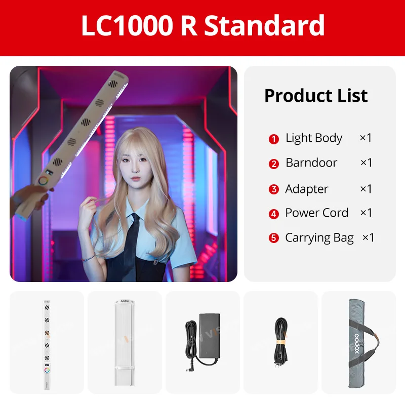 Godox LC1000R 100W RGB LED Light Stick 2500K-8500K Handheld Video